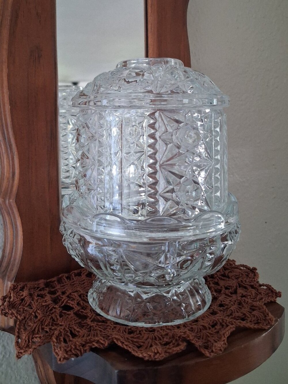 Clear Indiana Stars and Bars Fairy Lamp